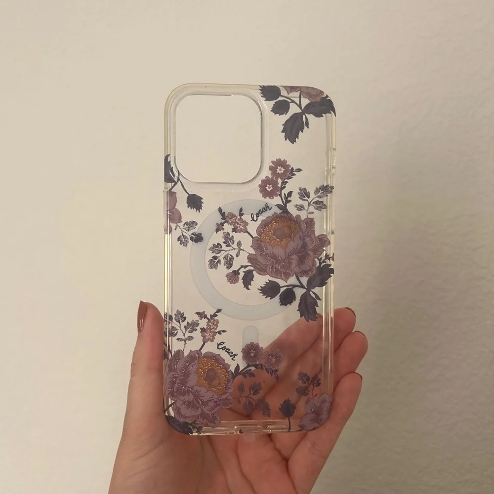 Coach Moody Floral iPhone 15 PRO MAX Case, Compatible with MagSafe- NIB